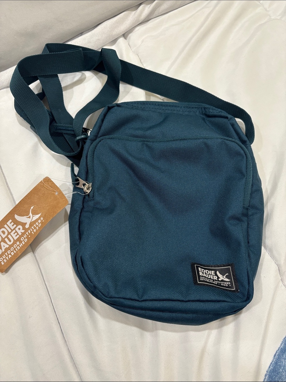 Eddie Bauer Teal Shoulder Crossbody Bag for Men